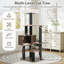  59.5'' Tall Cat Tower w/Cushion Top Perch Detachable Mats Scratching Posts Brown-623726276