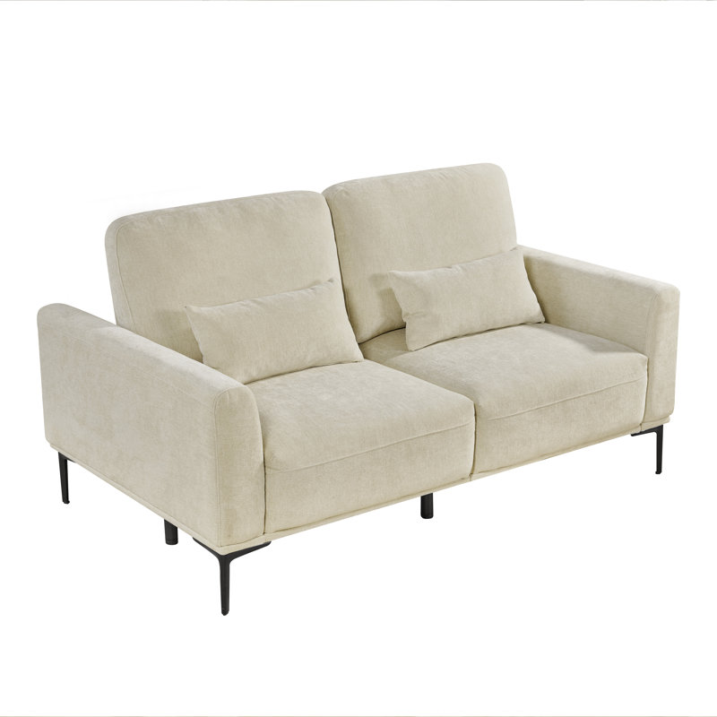 Canapé 68 po avec dossier réglable Dinardi, L 68 po, 2, Beige