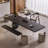Black Rectangular Solid Wood Dining Table-108206102
