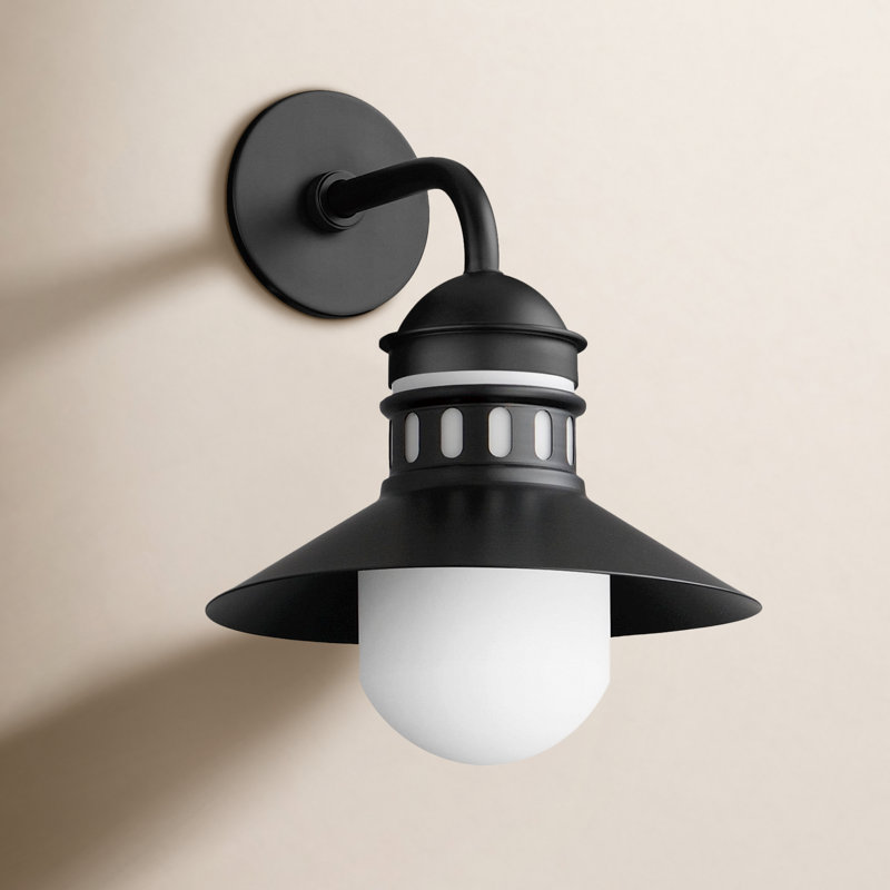 Aluminum Wall Light, Black, 16.75" H x 12' W x 13.25" D