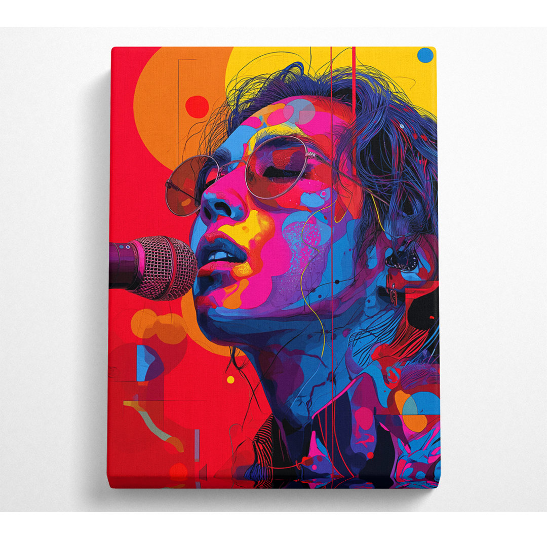 Trippy On The Mic - Kunstdrucke auf Leinwand - Wrapped Canvas