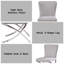 Chaise d'appoint en velours gris clair et finition chromée (ensemble de 2)