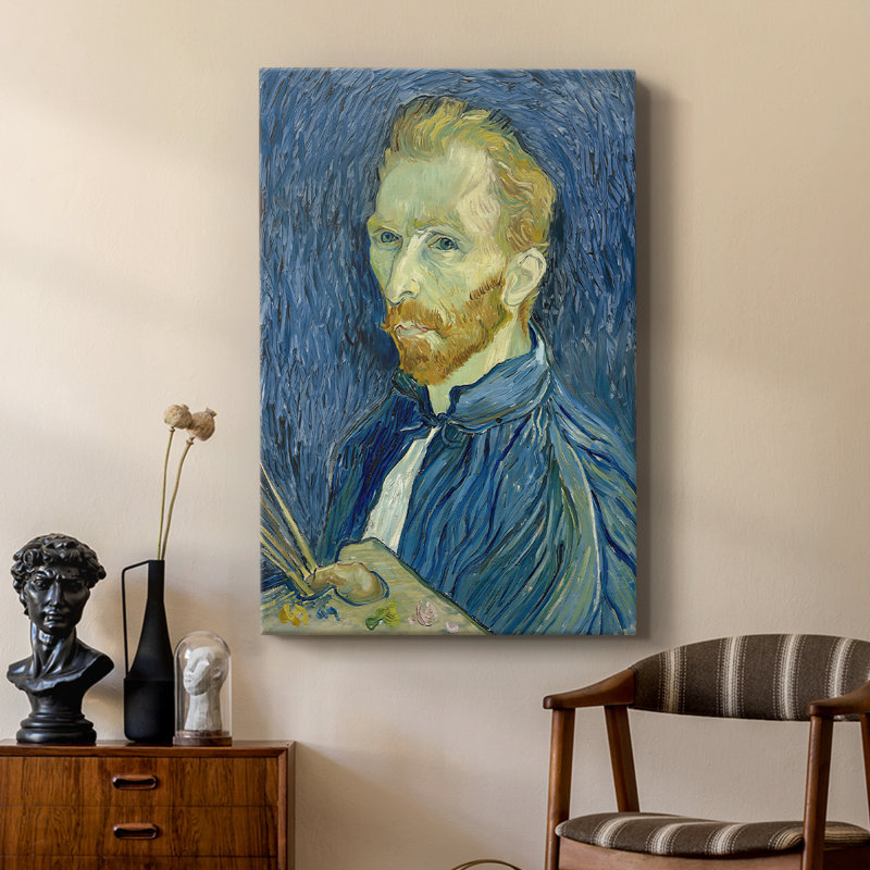 Autoportrait sur toile tendue par Vincent Van Gogh, 24 po x 36 po