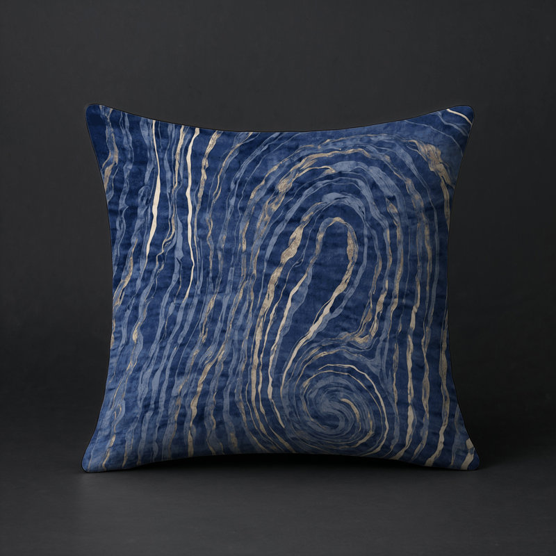 Coussin décoratif intérieur et extérieur Modern, Gris abstrait 258, Carré 16 po