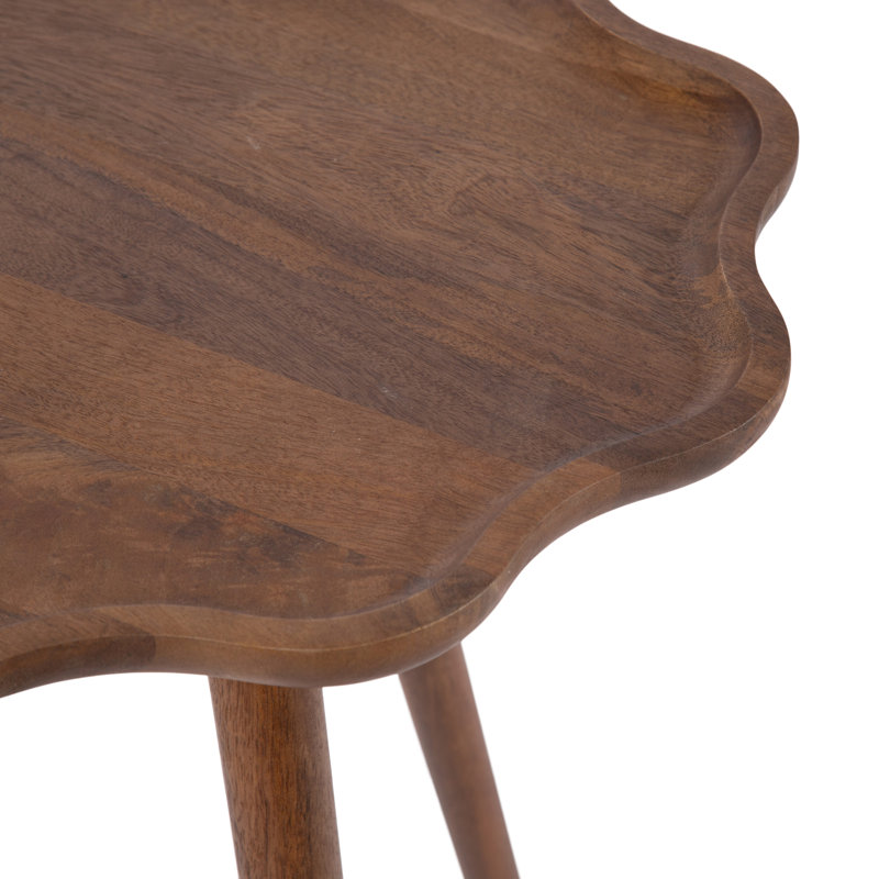 Table d'appoint Alezar, 24" H x 18.5" W x 18.5" D, Walnut/Walnut Brown