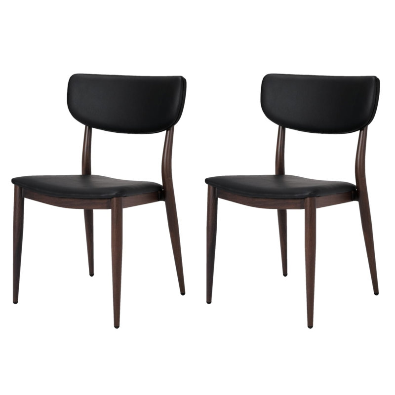 Chaise blanche mince, Noir