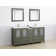 72" Double Bathroom Vanity with Top with Mirror