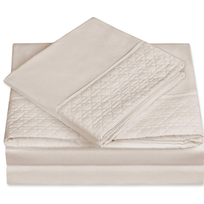 Microfiber Sheet Set, Cream, King Sheet Set with 2 Pillowcases