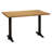 Solid Wood Top Metal Base Dining Table-72770784