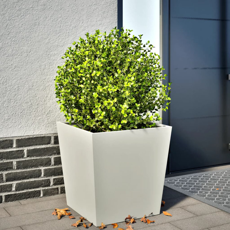Asua Metal Planter Box, Black, 50cm H x 50cm W x 50cm D