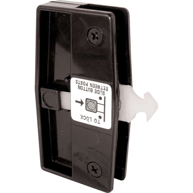 Loquet de porte moustiquaire avec serrure de sécurité Prime-Line pour portes coulissantes New Columbia (paquet de 1)