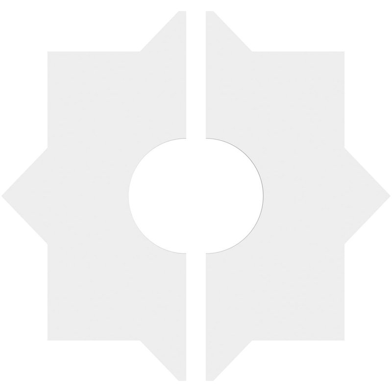 Médaillon de plafond contemporain en PVC de qualité architecturale Axel 10 pi x P 3 po x P 5 1/2 po x P 1 po Axel