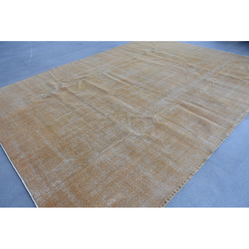 Tapis jaune en laine Modern Patchwork
