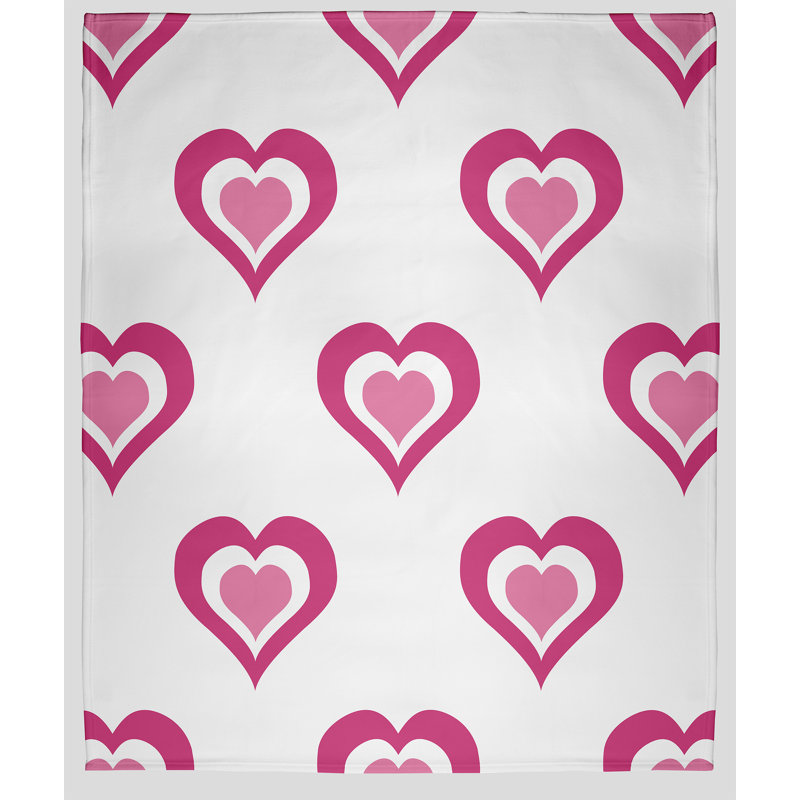 Bilyeu Throw Blanket, W76 x L101cm, Pink/White