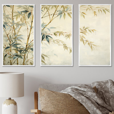 Minimalisme bambou - ensemble de reproductions d'art mural en bambou