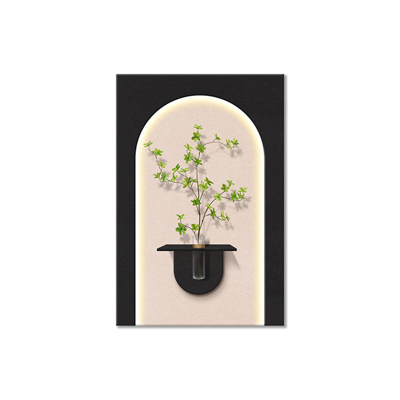 Art mural rectangulaire noir et blanc en cristal, H 39,37 po x l 27,56 po