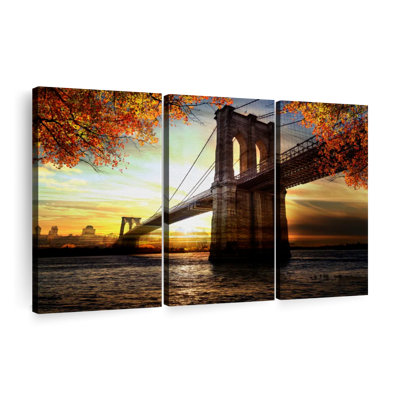 " Brooklyn Bridge Scenery " 3 - Pieces