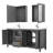 Daria 72'' Double Bathroom Vanity with Carrara Marble Top-70404268-70404269-70404272