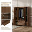 Armoire penderie 4 portes avec 2 tiroirs-1965372079