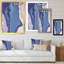 Luxueux marbre bleu tourbillon Flow Art VI - œuvre d'art moderne sur toile-161156884-161156875