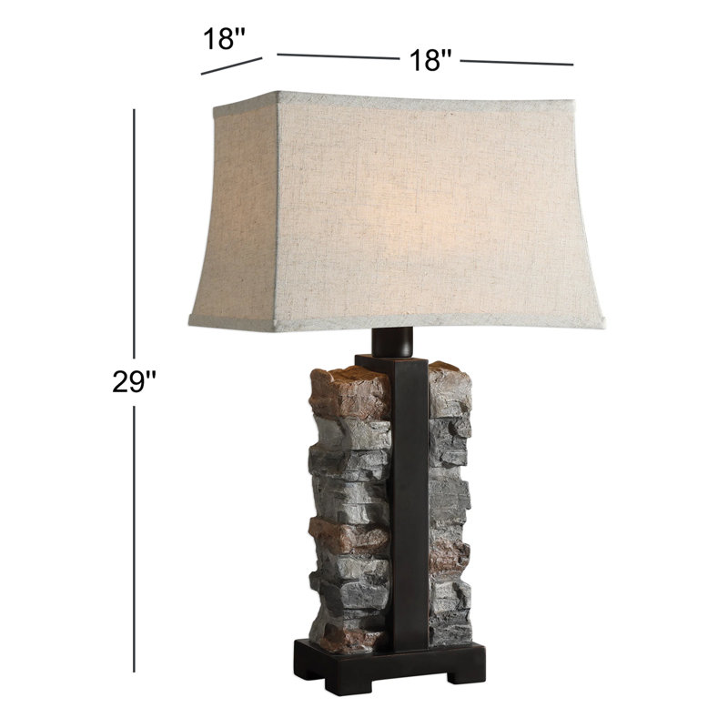 Lampe de table en pierre 28 po Pauletta