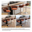 Ensemble de 4 tabourets de bar réglables modernes Ginko, tabourets de comptoir pivotants avec siège rembourré, dossier, repose-pieds et structure en métal pour la cuisine et le bar-2029019284-2018298475