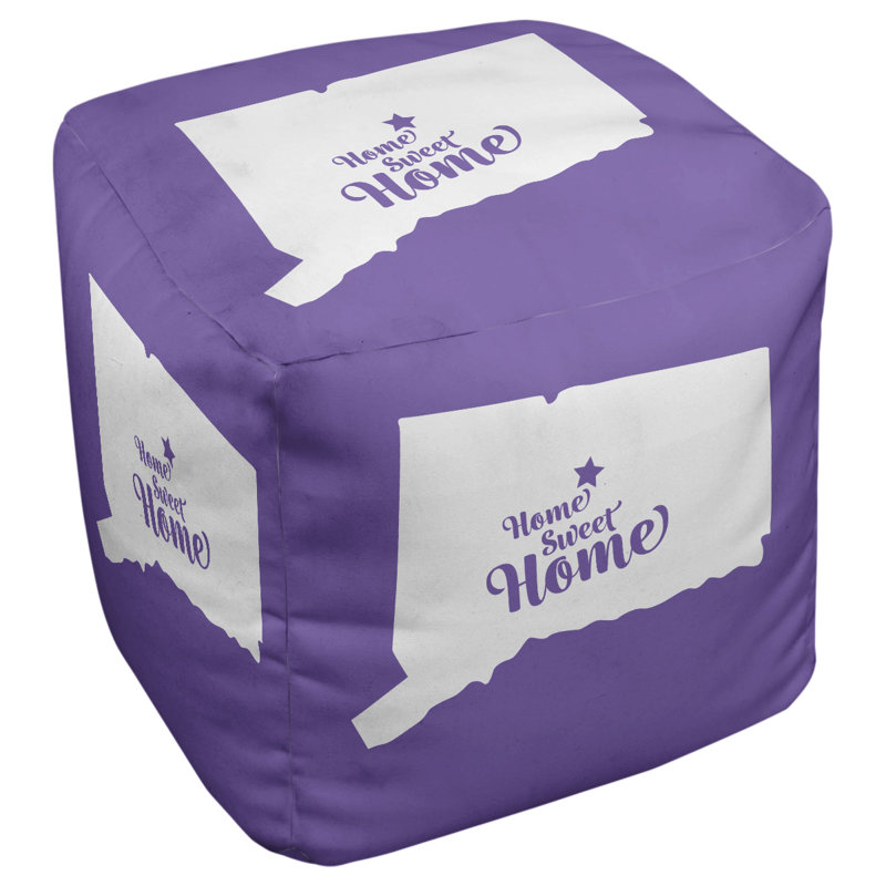 Upholstered Ottoman, Purple