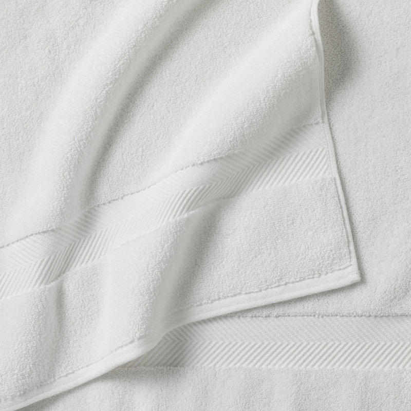 Rane Plush Cotton Bath Towel, White