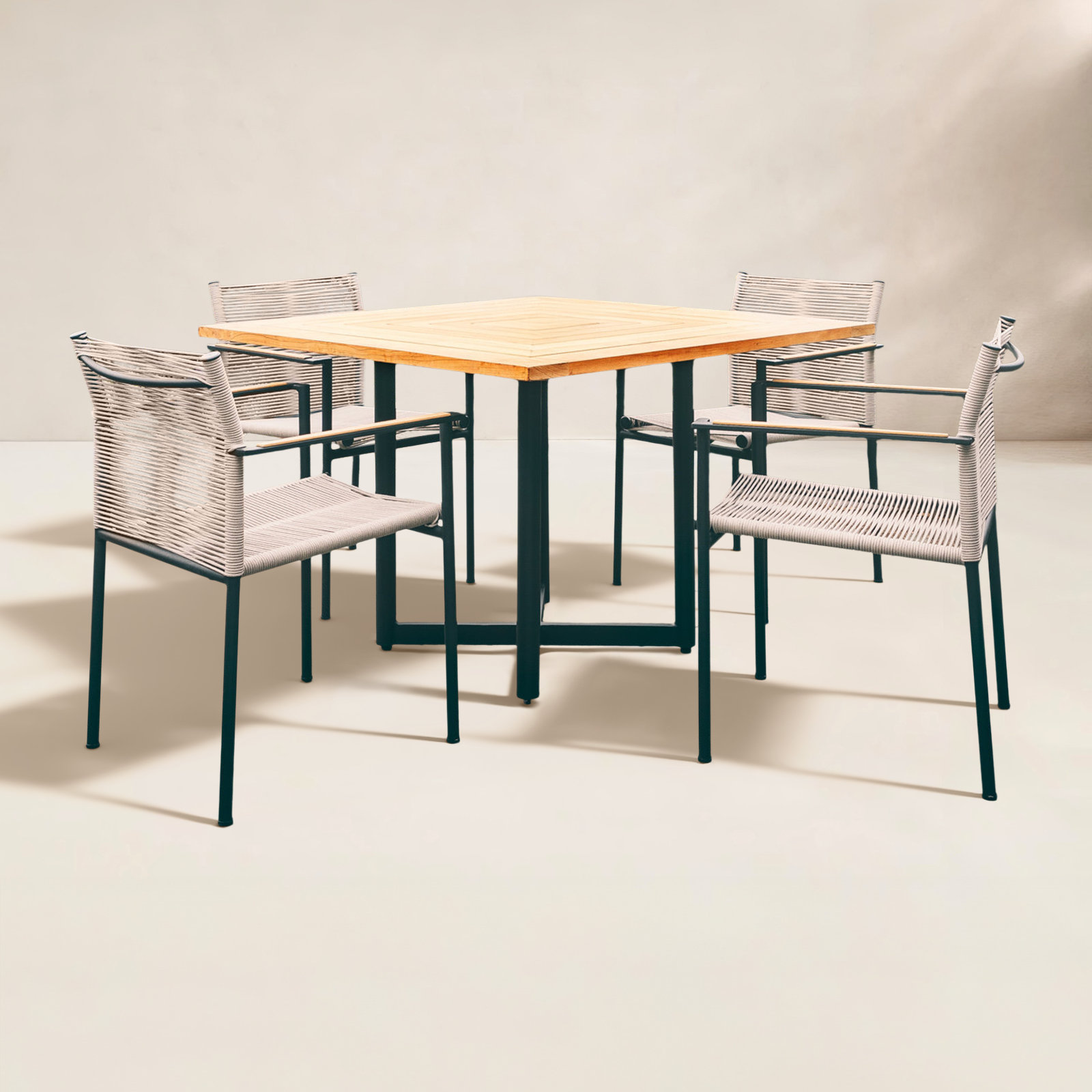 Woodbridge 43" Patio Dining Set, Gray