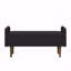 Tabouret de rangement en velours Teddy avec espace de rangement, noir-766683040