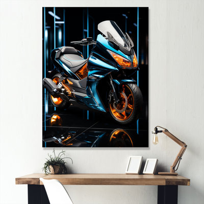 Scooter électrique bleu