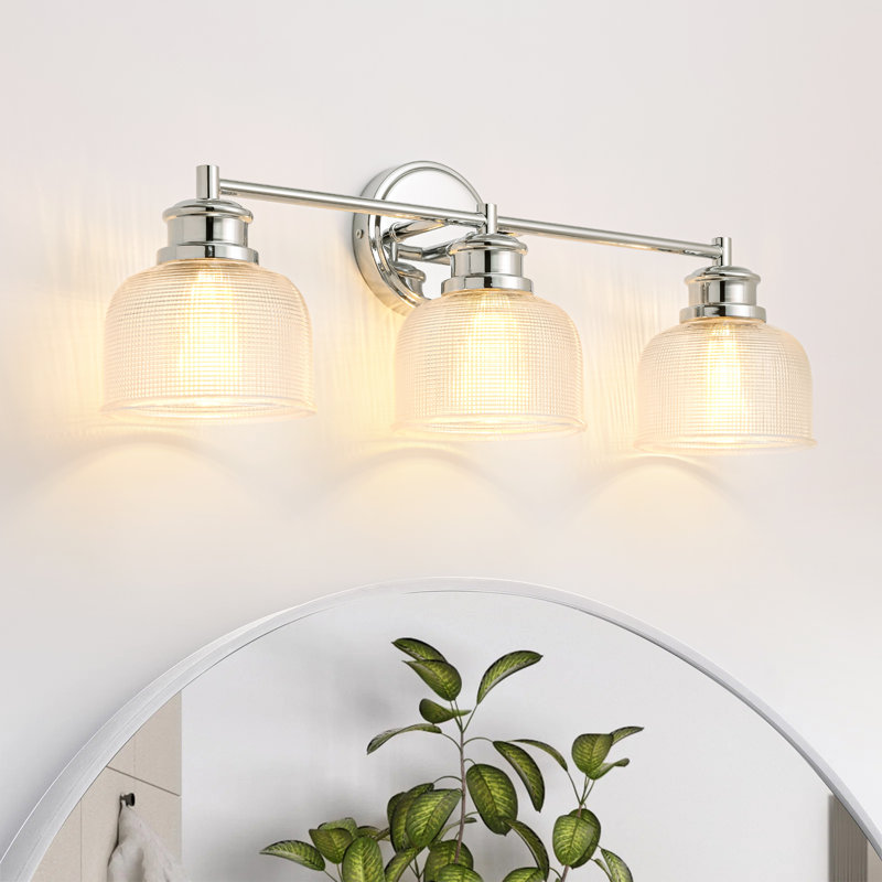 Éclairage pour salle de bain 3 lumières, Chrome chrome