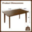 Table de salle à manger en noyer massif et rustique en bois massif - moderne minimaliste pour la cuisine, la salle à manger et le salon