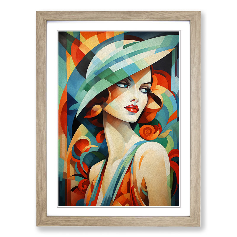 Single Picture Frame Print on Wood, 46cm H x 34cm W, Oak Framed