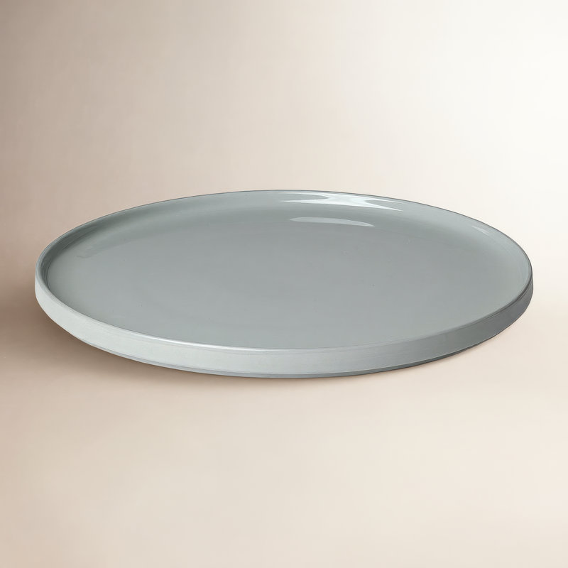 PILAR Stoneware Serving Platter, Mirage Gray