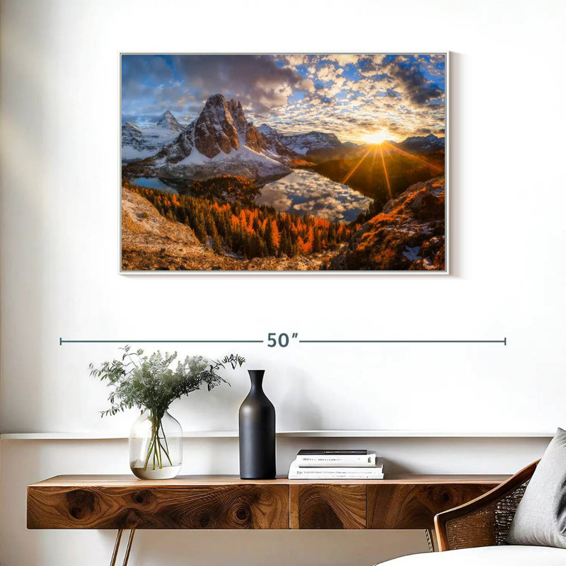 Le paradis sur terre, Cadre flottant blanc, 37 po x 25 po
