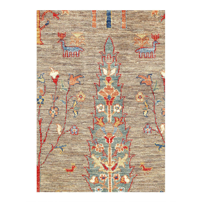 Abstract Area Rug in Gray
