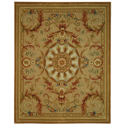 Savonnerie Hand Tufted Wool Pile Oriental Rug