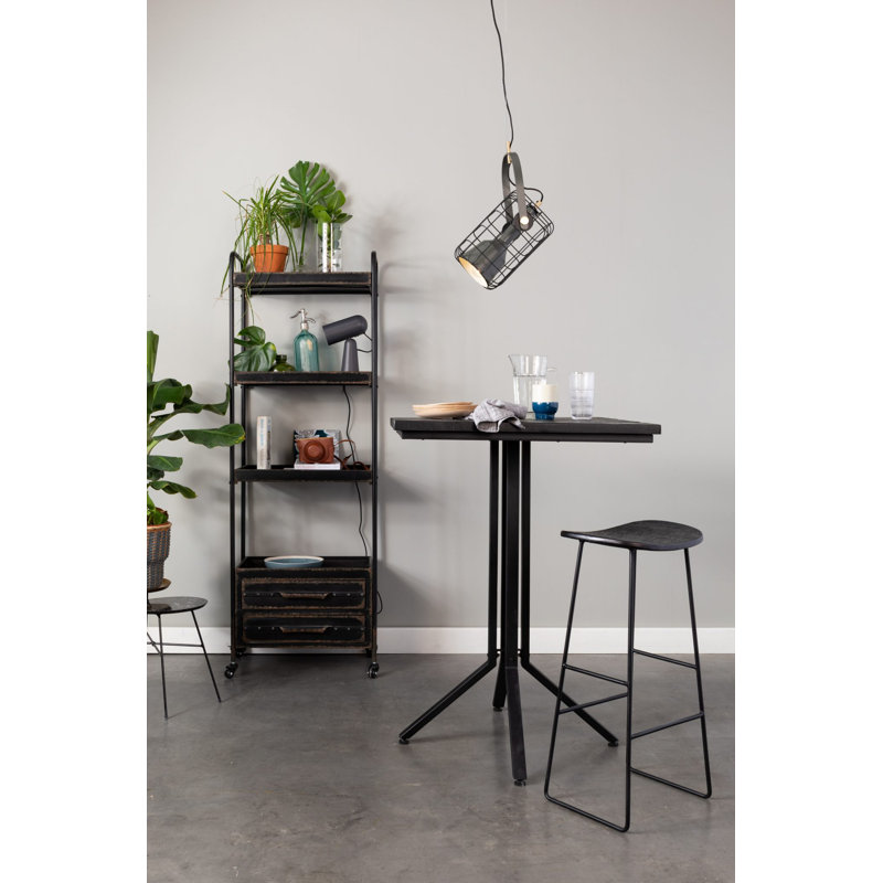 Tangle Solid Wood Counter & Bar Stool, Black, Bar Stool (30" Seat Height)