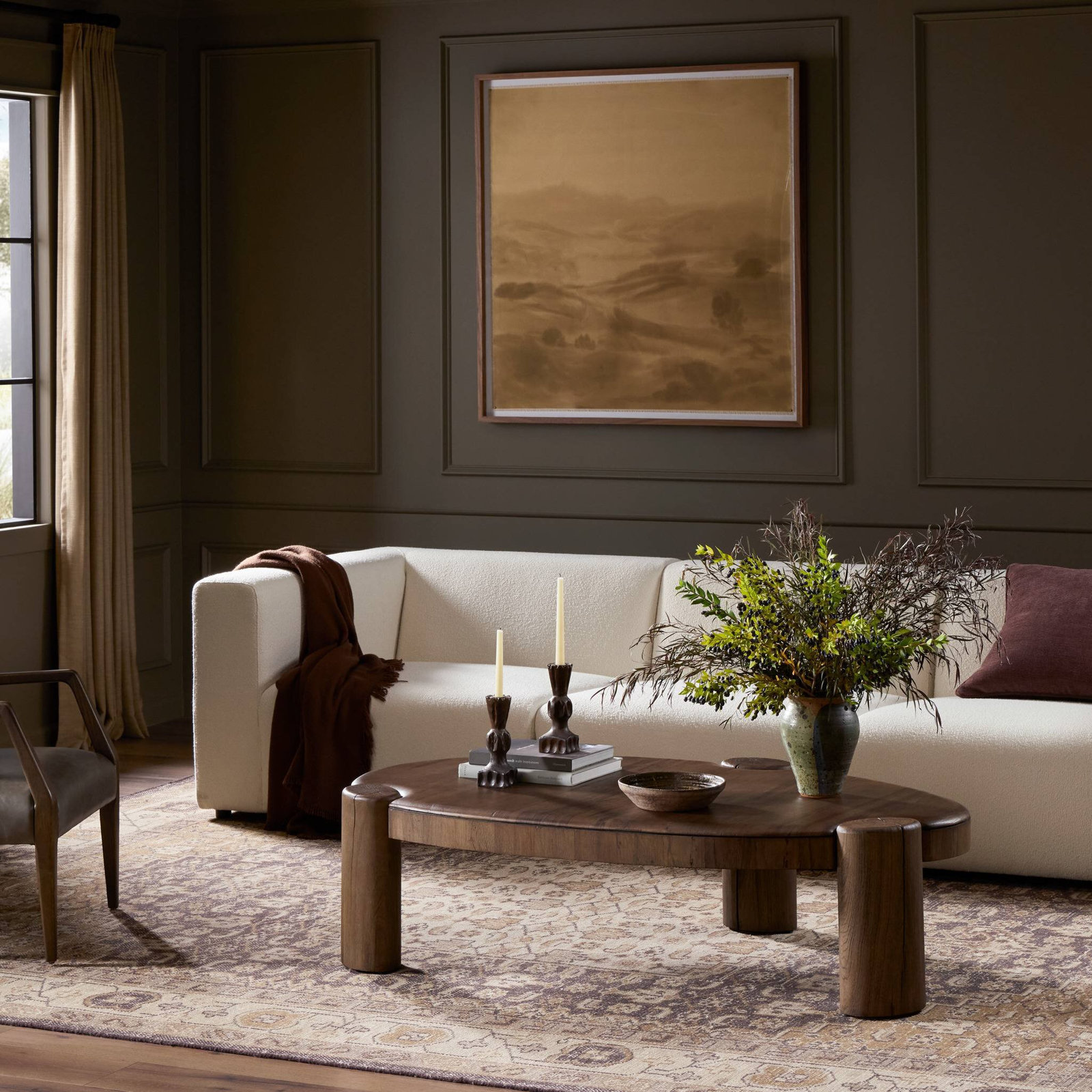 Banks Kamira Oval Coffee Table-Dark Spalted Primavera