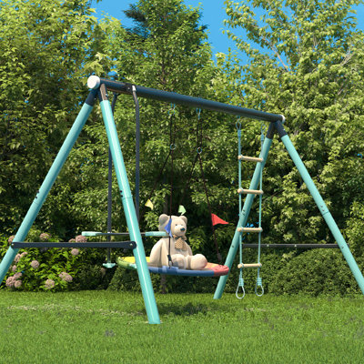 Leisure Zone Metal Swing Set with 1 Swing(s)