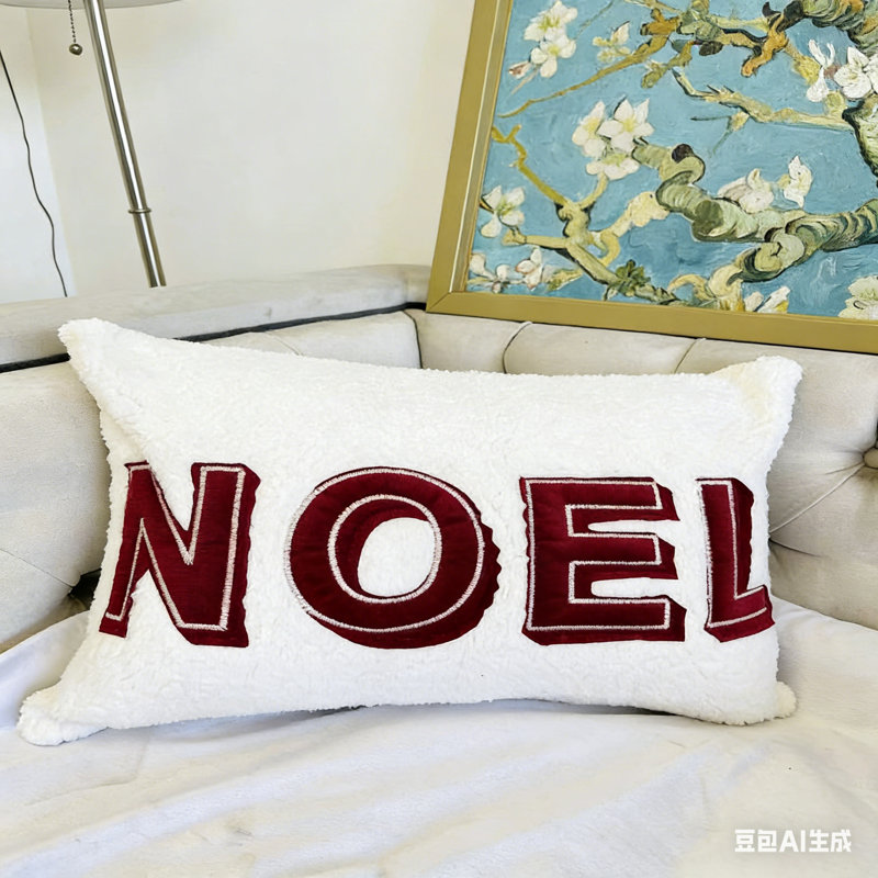 Coussin lombaire en velours, taille lombaire (14 x 20), idéal pour les couches de vacances sur les canapés ou les lits