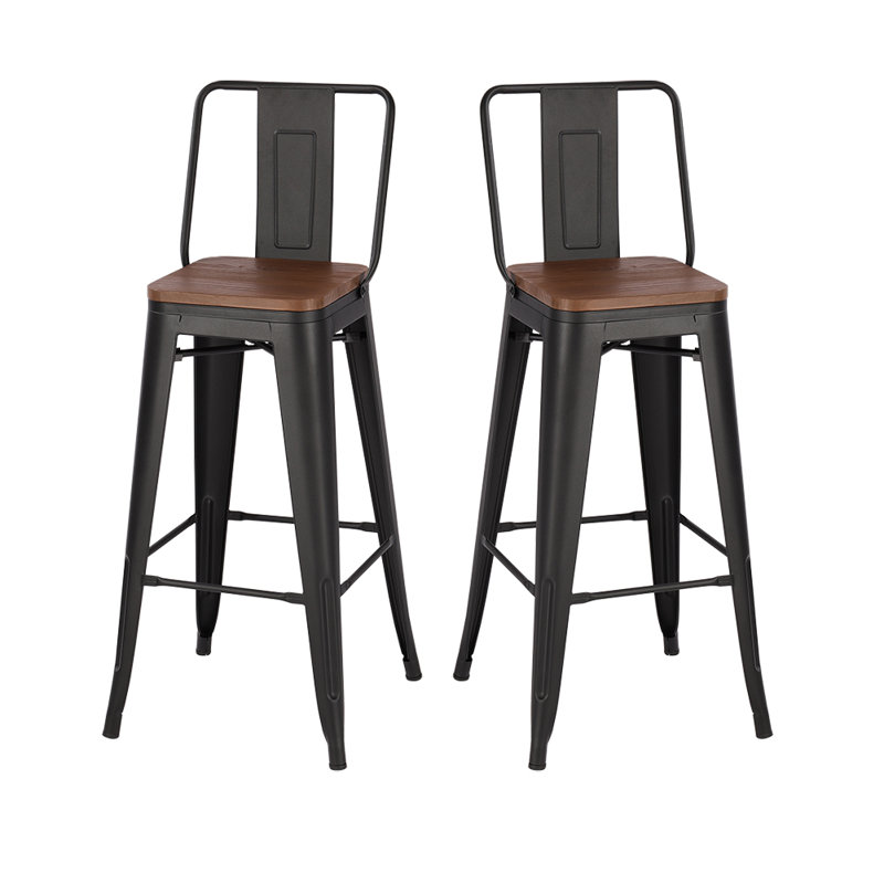 Claytor Iron Outdoor 77cm Bar Stool