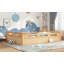 Lit plateforme grand format avec garde-corps pleine longueur, base de lit grand profil bas avec support en lattes de bois-462294441-462294445