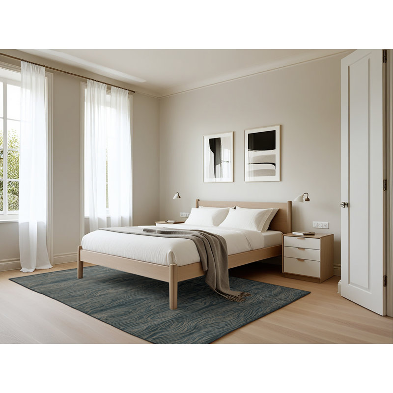 Tapis persan gris lavable à la machine, Rectangle 5 pi x 7 pi
