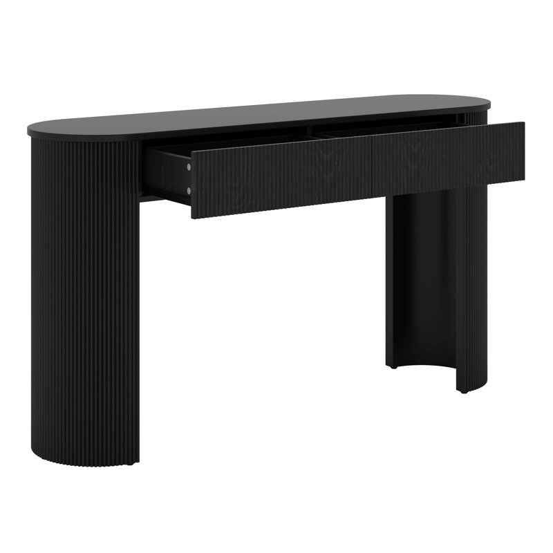 Table de rangement moderne avec rangement, Noir
