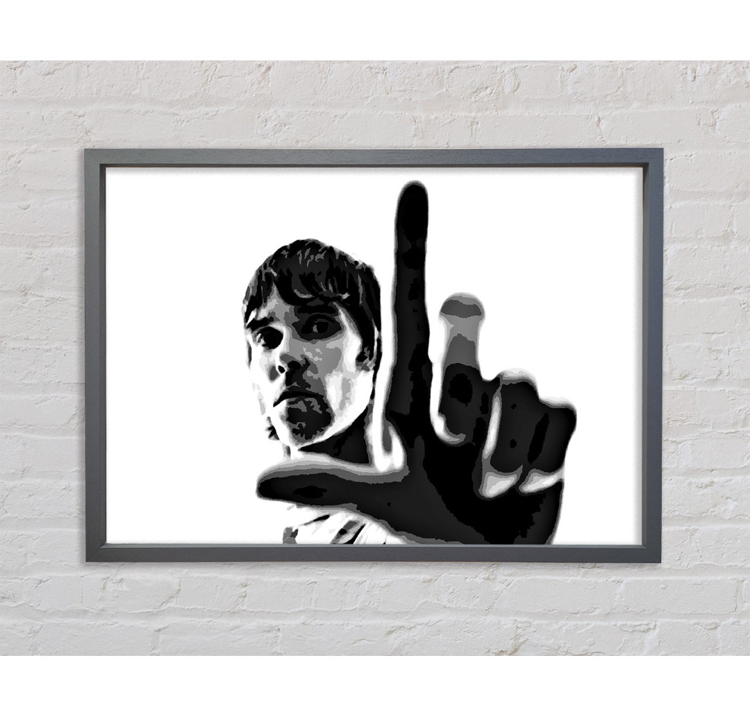 Ian Brown Look - Einzelner Bilderrahmen Kunstdrucke auf Leinwand