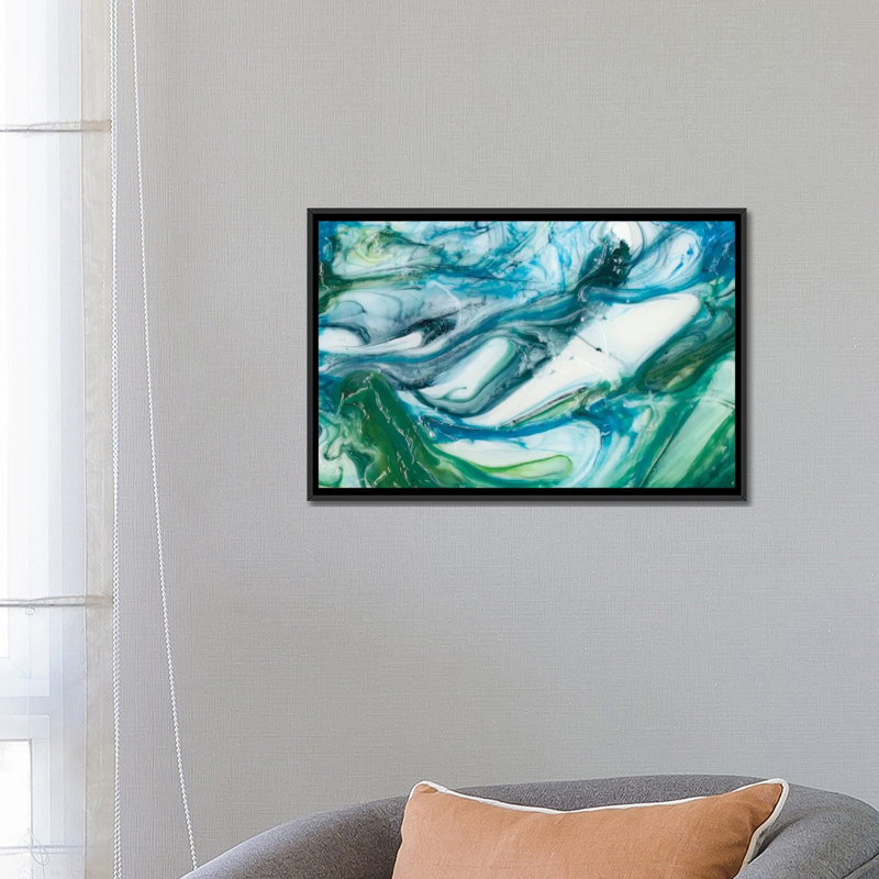 « marémotrice sweep ii », impression sur toile, H 18 po x l 26 po x P 1,5 po, Toile avec cadre noir, Pas de tapis