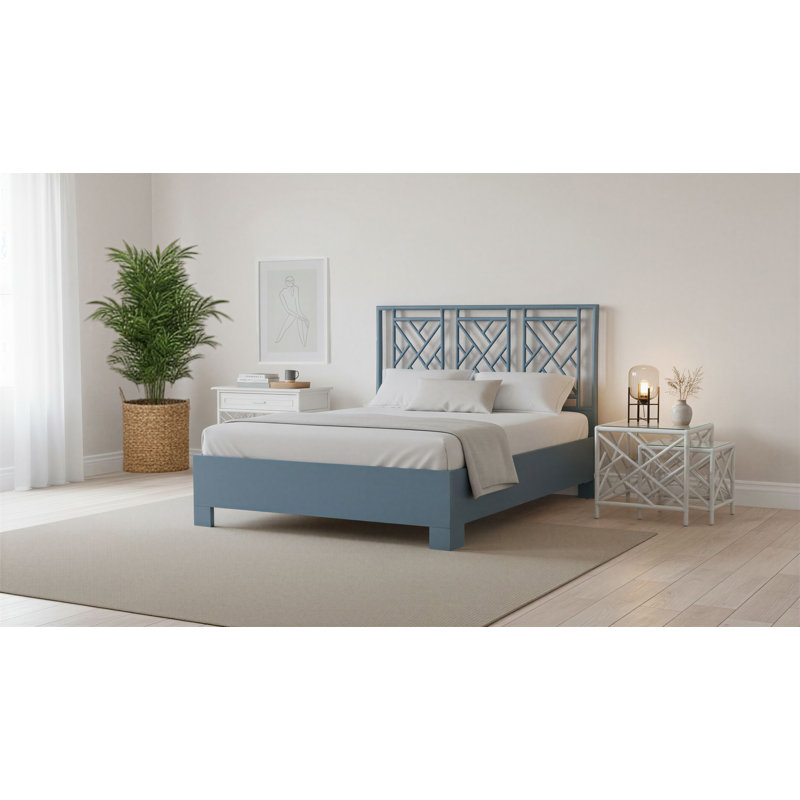 Olga Platform Bed, Regatta Blue, Queen