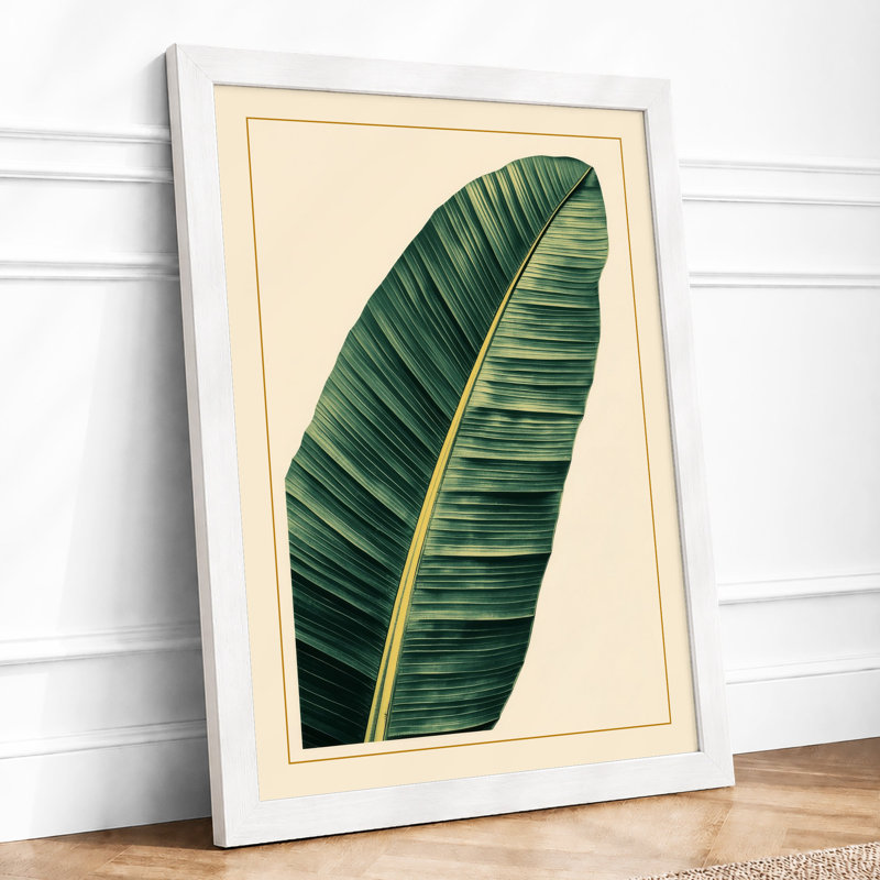 Single Leaf Study Botanical - Print, A1 - 84.1 x 59.4 cm, White